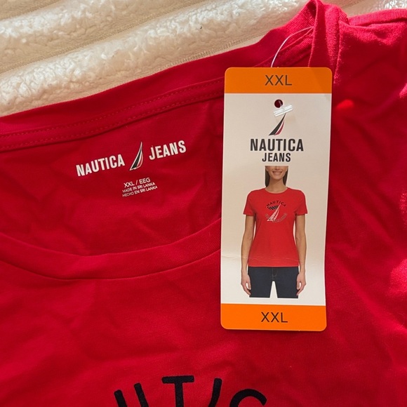 Nautica Red USA Sailing Tee - Picture 2 of 2